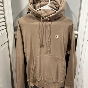 Reverse Weave Hoodie Tan - C Logo - Size Small